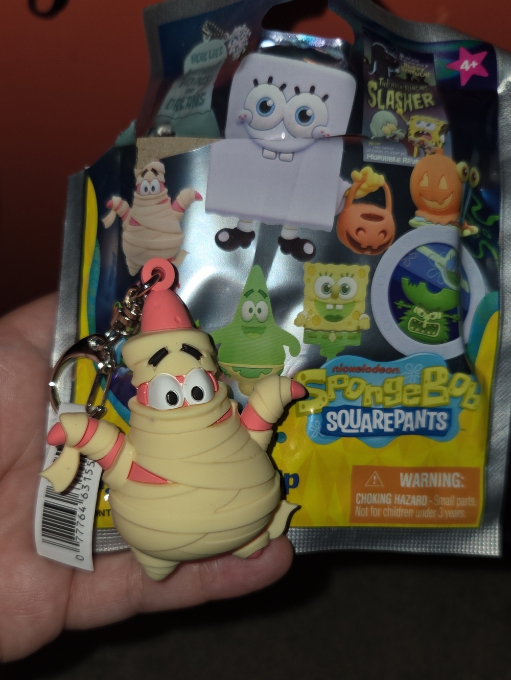Nickelodeon SpongeBob Patrick Star Halloween Mummy Bag Clip Keychain